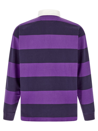 Polo Shirt by Polo Ralph Lauren for men in cotton twill purple, white, yellow & striped showcases a enviable silhouette, featuring a refined and for a enviable finish.
