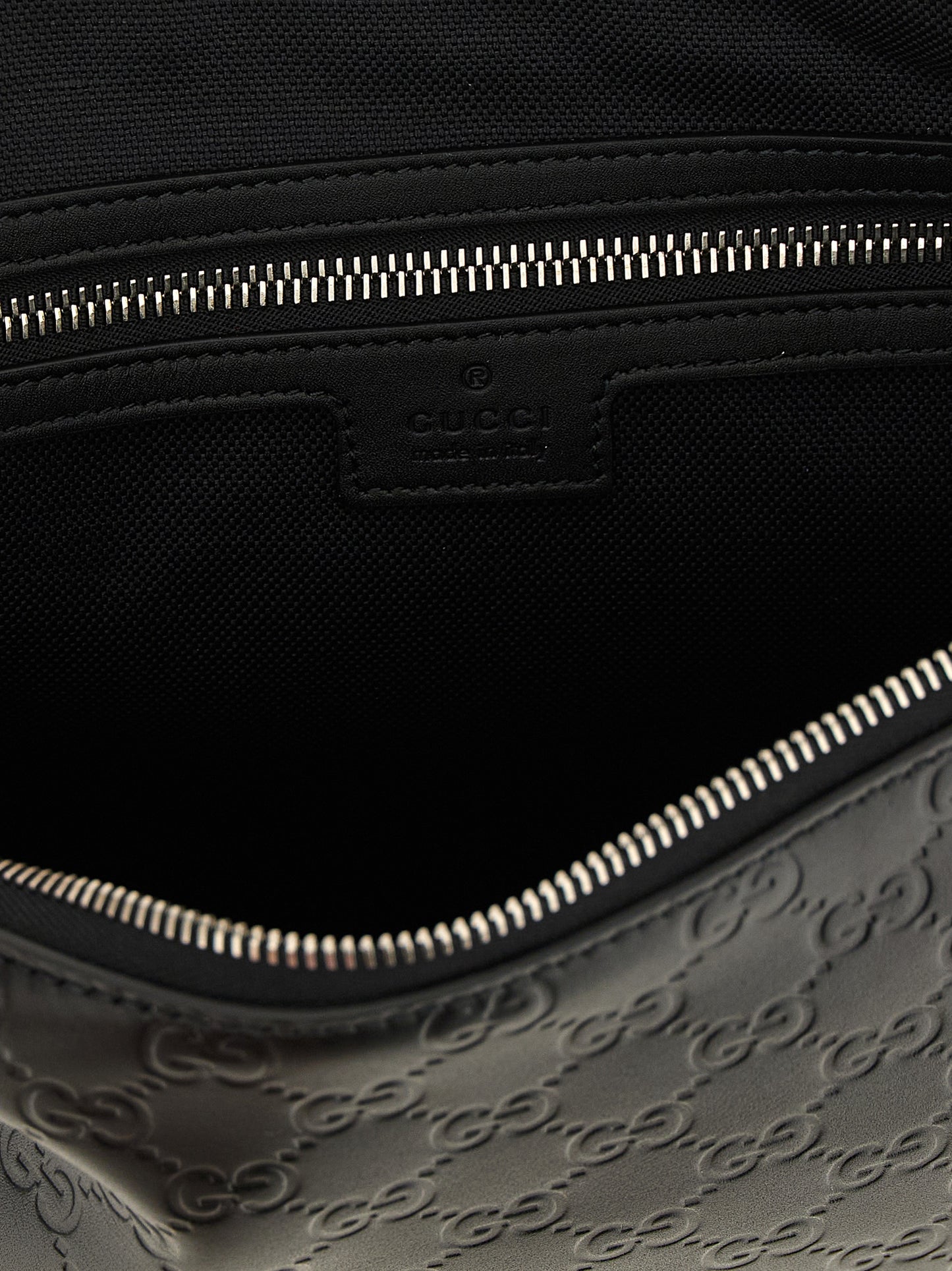 2-in-1 Shoulder & Crossbody Messenger Bag by Gucci for men in linen cotton & calfskin leather black, patterned & monogram features an fashionable Gg Linen Cotton & Calfskin Leather 2-in-1 Shoulder Crossbody Messenger Bag design with a fashionable zipper, ample , and versatile crossbody-strap & shoulder-strap for a sophisticated finish.