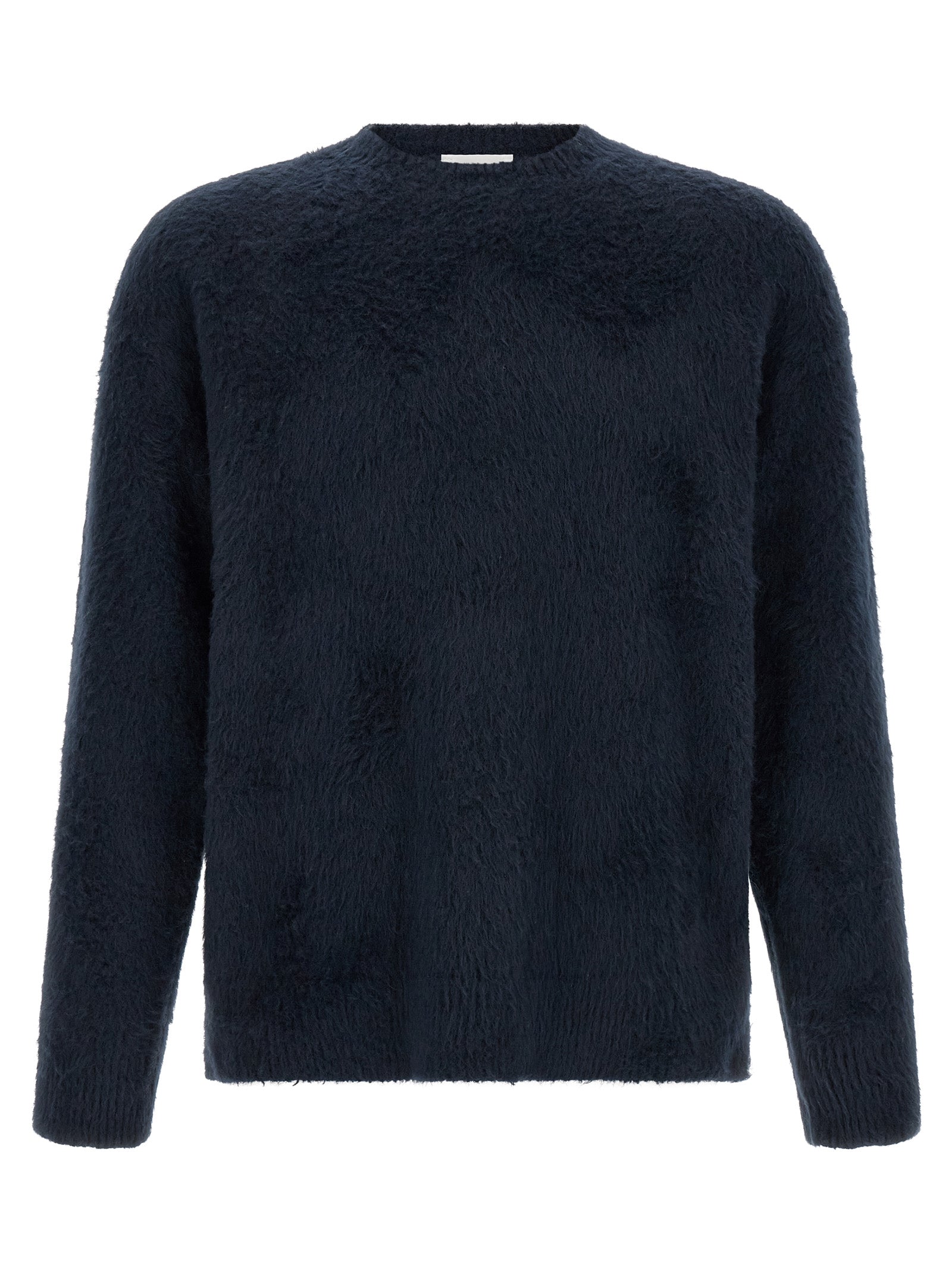 Cardigan by Roberto Collina for men in stretch polyamide cotton navy showcases a captivating silhouette, artfully detailed with a captivating and crew neckline for a truly sophisticated captivating look.