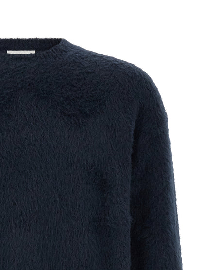 Cardigan by Roberto Collina for men in stretch polyamide cotton navy presents a textural silhouette, artfully finished with a textural crew neckline and for a sophisticated, textural look.