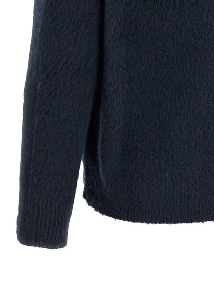 Cardigan by Roberto Collina for men in stretch polyamide cotton navy features an crisp silhouette, showcasing a sophisticated and detail for a truly crisp finish.