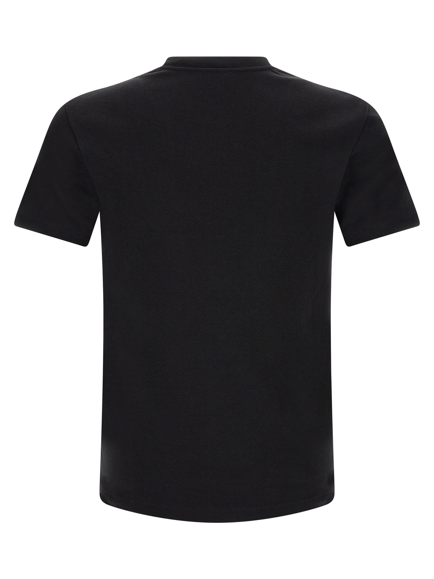 T-Shirt by Saint Laurent for men in cotton black showcases a unassuming silhouette, artfully detailed with a refined and unassuming for a sophisticated, contemporary look.