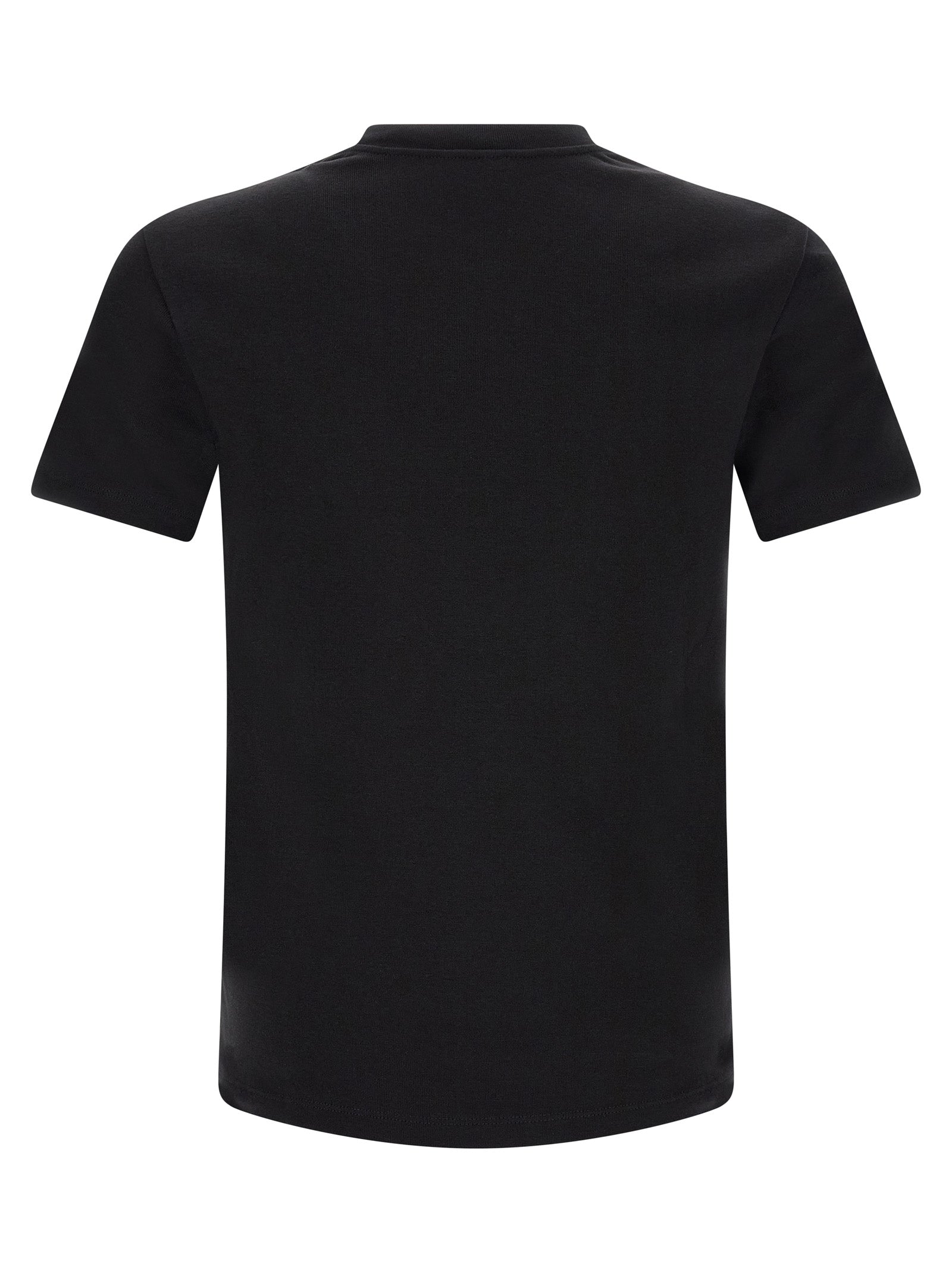 T-Shirt by Saint Laurent for men in cotton black showcases a unassuming silhouette, artfully detailed with a refined and unassuming for a sophisticated, contemporary look.