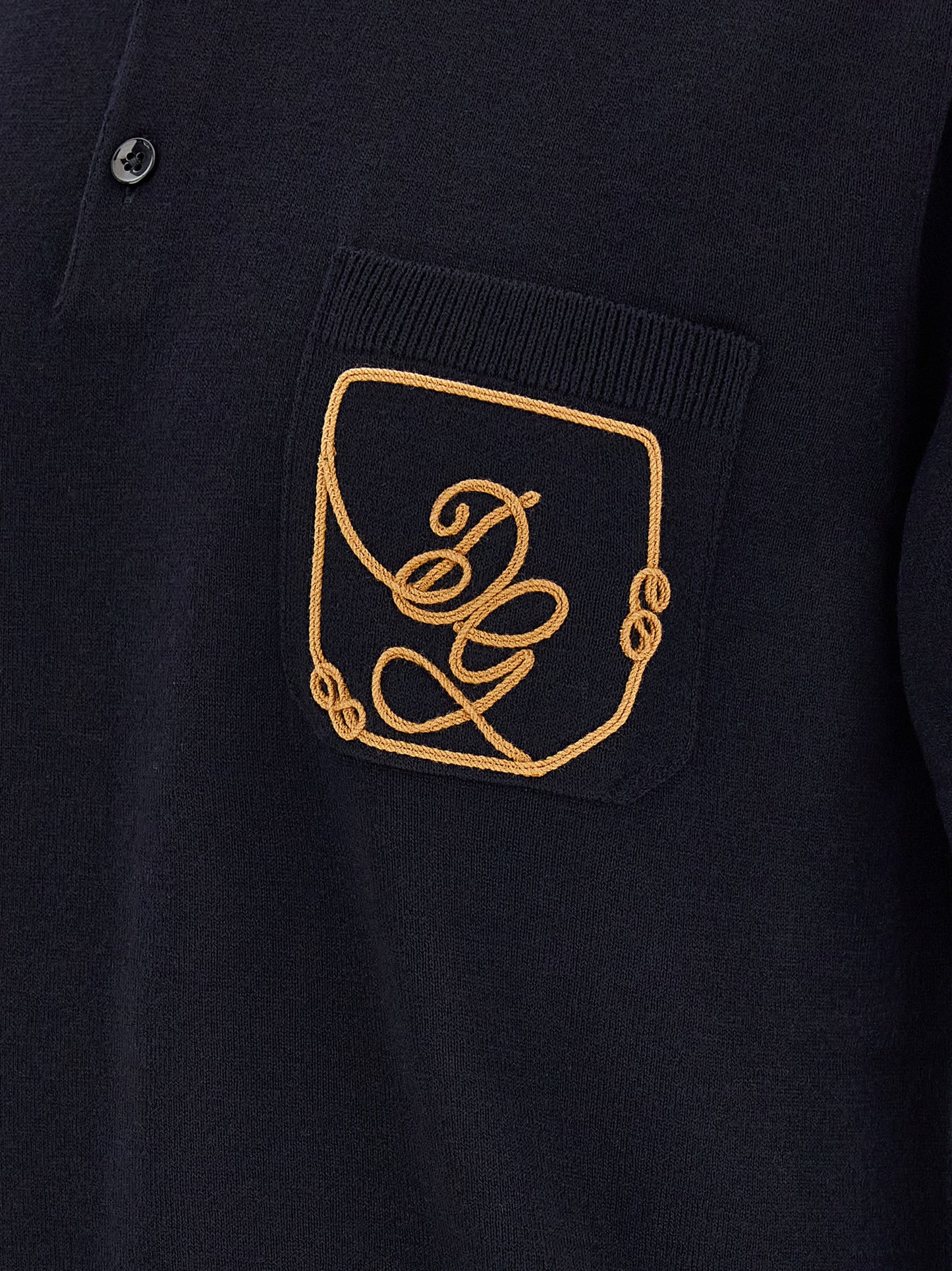 Dolce & Gabbana Men's Virgin Wool Polo Shirt - Dark Blue