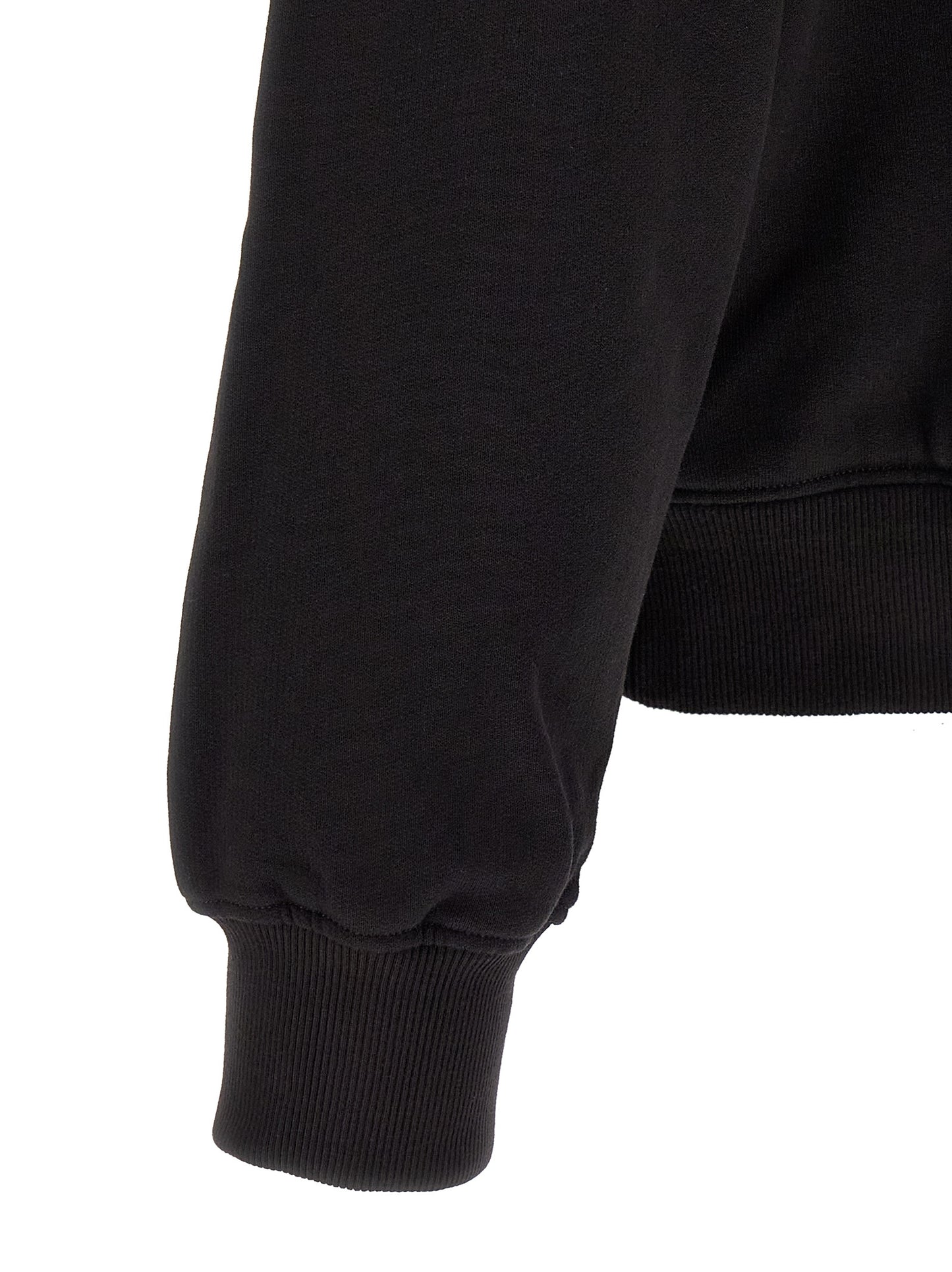 Sweatshirt Hoodie by Dolce & Gabbana for men in cotton satin black & silver features a edgy silhouette, detailed with a edgy and for a refined finish.