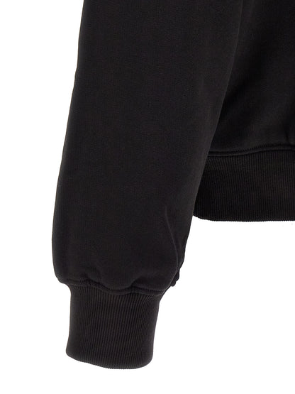 Sweatshirt Hoodie by Dolce & Gabbana for men in cotton satin black & silver features a edgy silhouette, detailed with a edgy and for a refined finish.