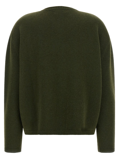BE YOU Women's Relaxed Fit V Neck Cashmere Cardigan - Bicolour Green