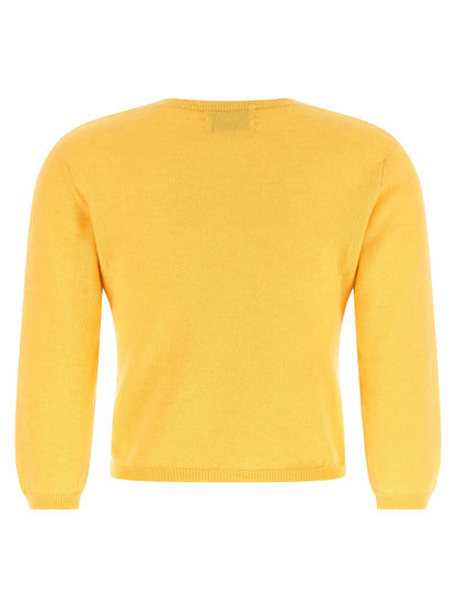 BE YOU Women's Cashmere Cardigan - Bicolour Pearl Yellow
