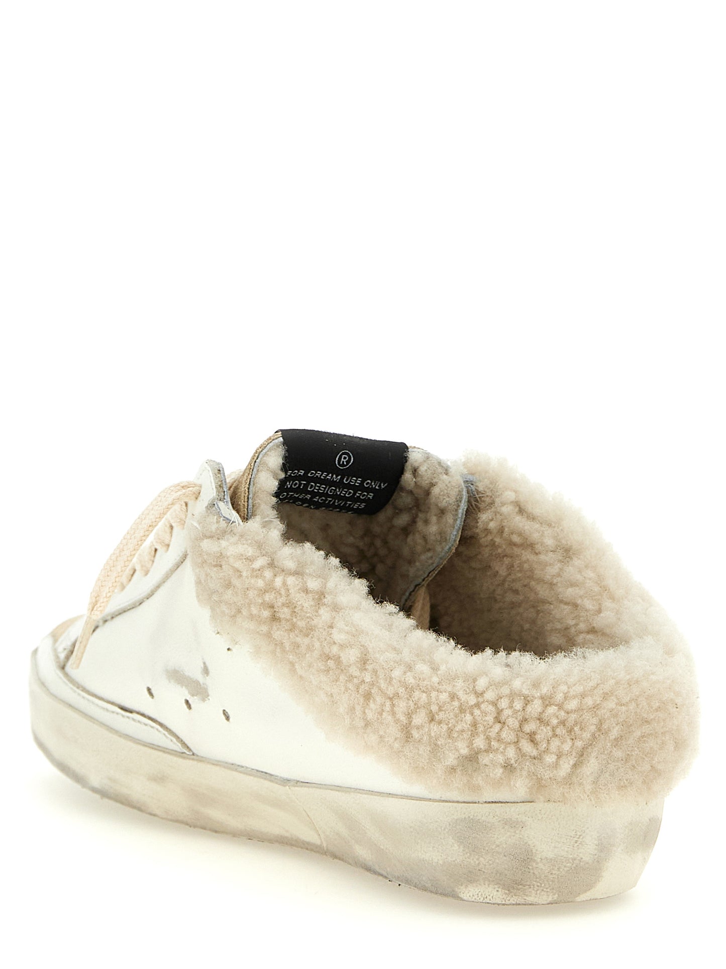 Sneakers by Golden Goose for women in polyester suede leather & cotton beige, gold, silver & white features an timeless silhouette from the Star Women's Chunky Polyester Suede Leather & Cotton Sneakers collection, showcasing a signature chunky style with an timeless finish.