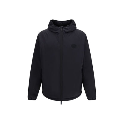 Hooded Windbreaker Jacket by Burberry for men in nylon & silicone black & signature features an perennial silhouette with a refined hooded neckline and perennial lightweight, pockets, hooded & windproof for a sophisticated weather-resistant look.