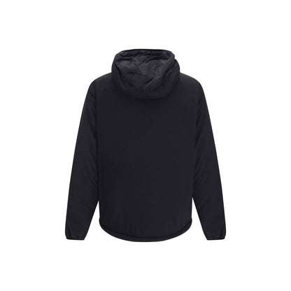 Hooded Windbreaker Jacket by Burberry for men in nylon & silicone black & signature showcases a urban chic silhouette, detailed with a urban chic hooded neckline and functional lightweight, pockets, hooded & windproof for a polished finish.