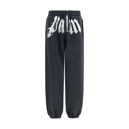 Jogger Sweatpants by Palm Angels for men in cotton gray & print features an sporty relaxed-fit, regular-fit & wide with a and long, showcasing sporty .