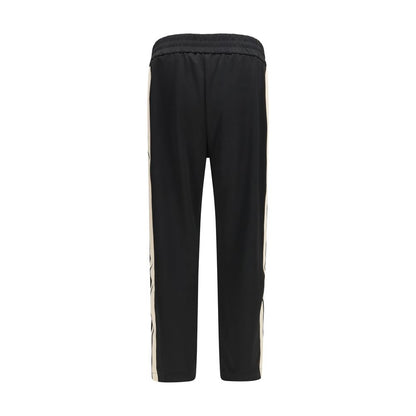 Jogger Sweatpants by Palm Angels for men in polyester black & print features a versatile silhouette, integrating performance with a versatile regular-fit, long, and comfortable .