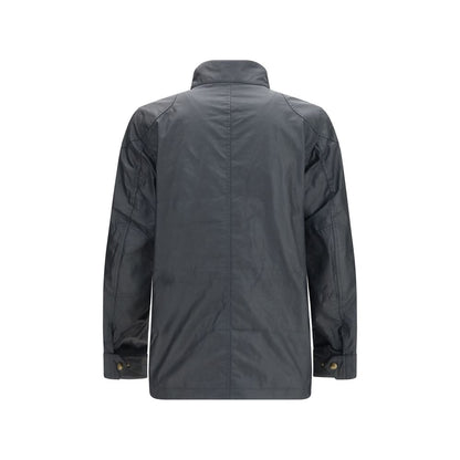 Windbreaker Jacket by Belstaff for men in cotton corduroy twill blue, patterned, checked & signature showcases a urban chic silhouette, detailed with a urban chic and functional windproof & pockets for a polished finish.