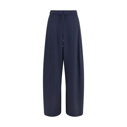 Casual Pants by Max Mara for women in stretch cotton & polyamide blue & print features a polished silhouette with a polished regular-fit & wide, reaching a polished long and finished with a polished .