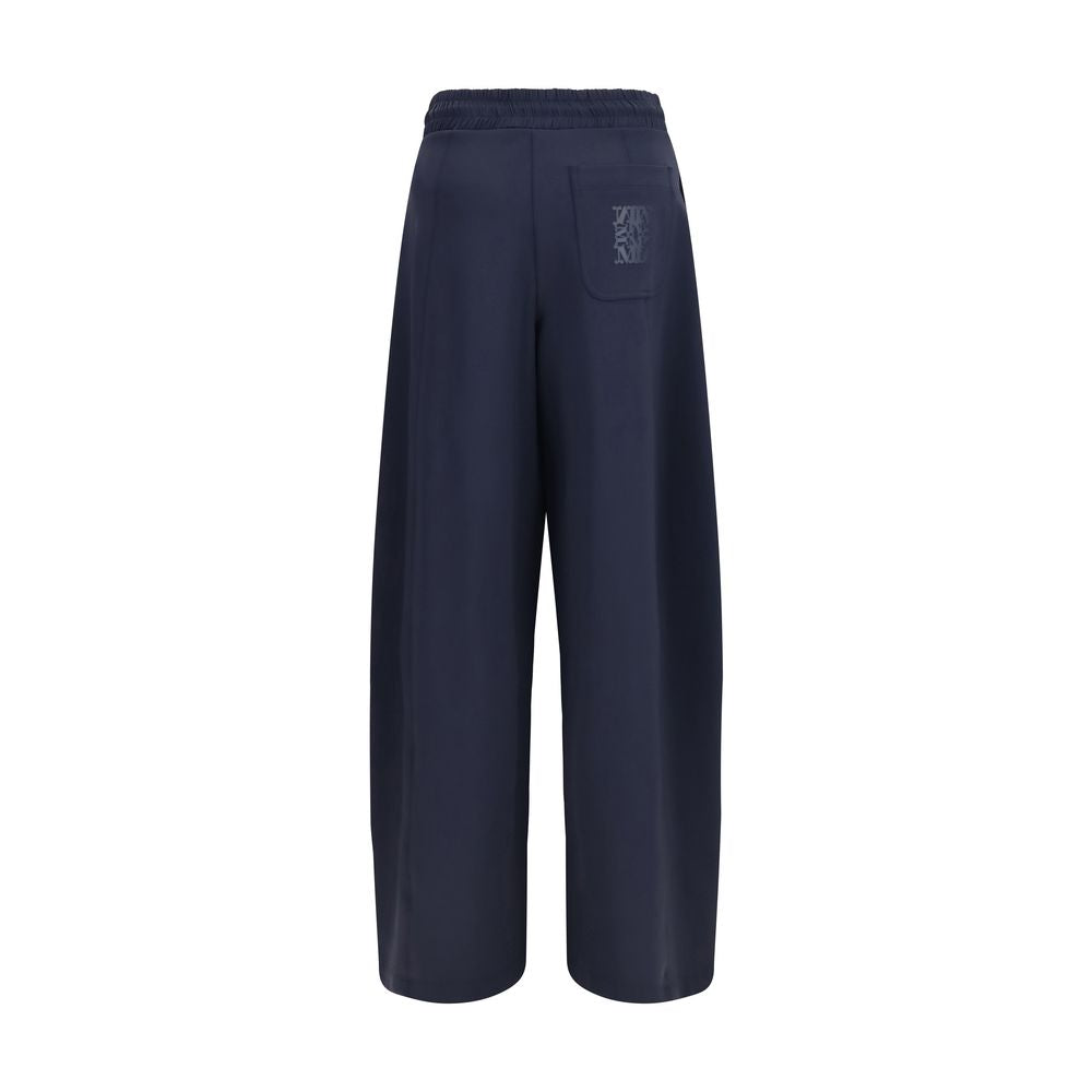 Casual Pants by Max Mara for women in stretch cotton & polyamide blue & print features a refined silhouette with a refined regular-fit & wide, defined by a and a refined long for a refined finish.