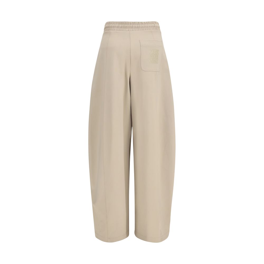 Activewear Pants by Max Mara for women in stretch cotton & polyamide beige & print features an versatile silhouette, integrating performance-ready with a versatile athletic, regular-fit & wide, long, and .