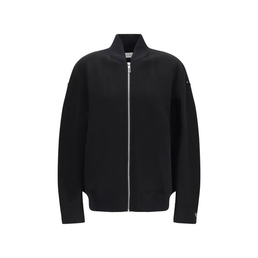 Overcoat by Max Mara for women in virgin wool black features an voluminous silhouette, showcasing distinct pockets and a voluminous for a truly voluminous aesthetic.