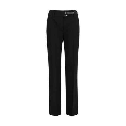 Casual Pants by Max Mara for women in stretch viscose black presents a tailored silhouette, showcasing a tailored regular-fit & cigarette and long cut with a refined for a truly tailored aesthetic.