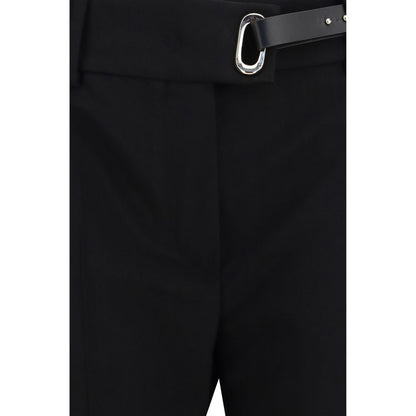 Casual Pants by Max Mara for women in stretch viscose black features an sartorial regular-fit & cigarette and long with a cut for a sartorial finish.