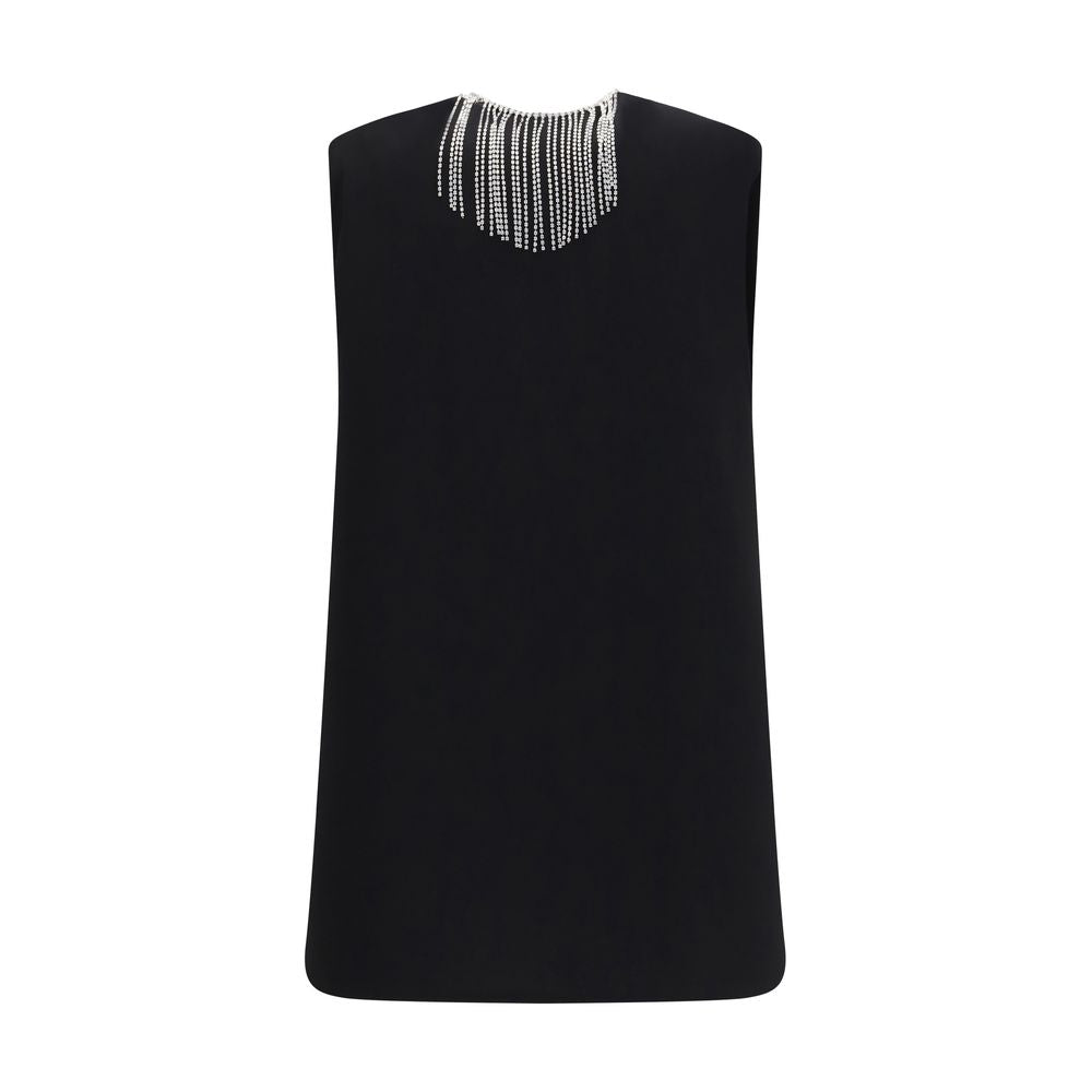 Shirt by Max Mara for women in stretch polyester black features an architectural silhouette with a refined and elegant v-neck neckline for a architectural look.