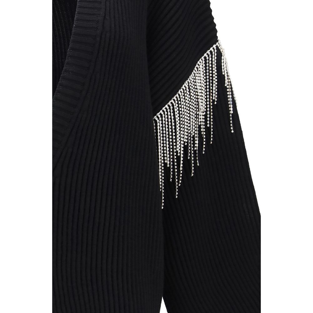 Cardigan by Max Mara for women in virgin wool black features a nuanced silhouette with a refined and nuanced detailing for a sophisticated look.
