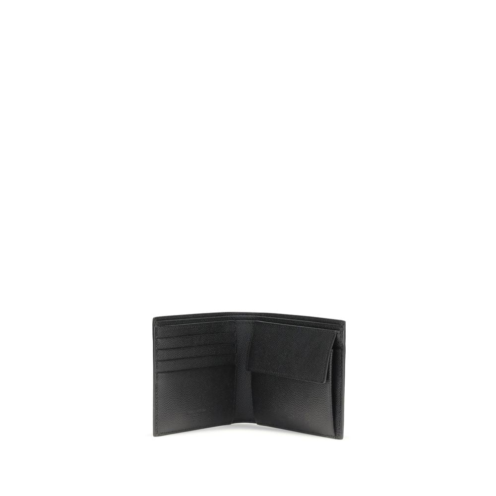 Cardholder Wallet by Saint Laurent for men in bos taurus calf leather black features a sleek silhouette, showcasing the sleek Bos Taurus Calf Leather Cardholder Wallet design with sophisticated card-organization coin-purse for a premium look.