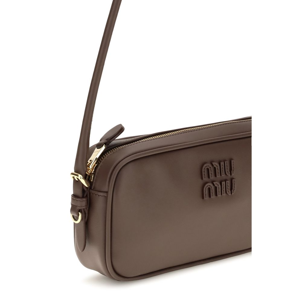 Miu Miu Bos Taurus Calf Leather Wallet - Brown