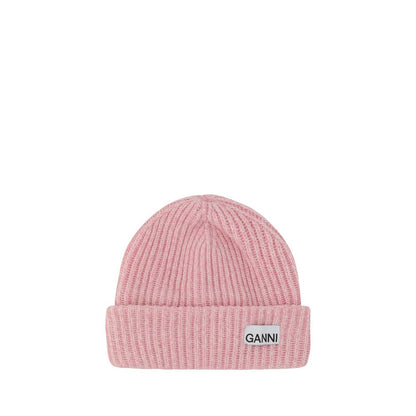 Beanie Hat by Ganni for women in wool & nylon multicolor & monogram presents a urban-chic silhouette, showcasing the urban-chic craftsmanship of this Wool & Nylon Beanie Hat.