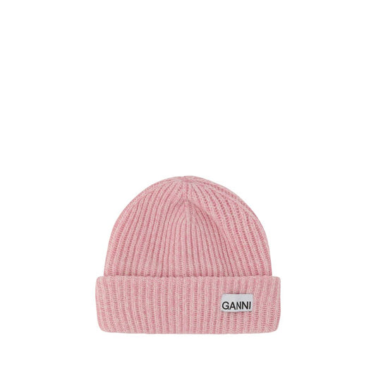 Beanie Hat by Ganni for women in wool & nylon multicolor & monogram presents a urban-chic silhouette, showcasing the urban-chic craftsmanship of this Wool & Nylon Beanie Hat.