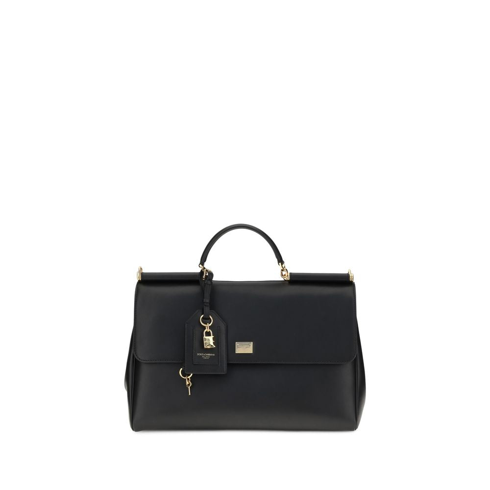 Shoulder Bag by Dolce & Gabbana for women in bos taurus calf leather black presents a versatile silhouette, showcasing a secure and versatile with versatile shoulder-strap, adjustable-strap & handle for a sophisticated look.