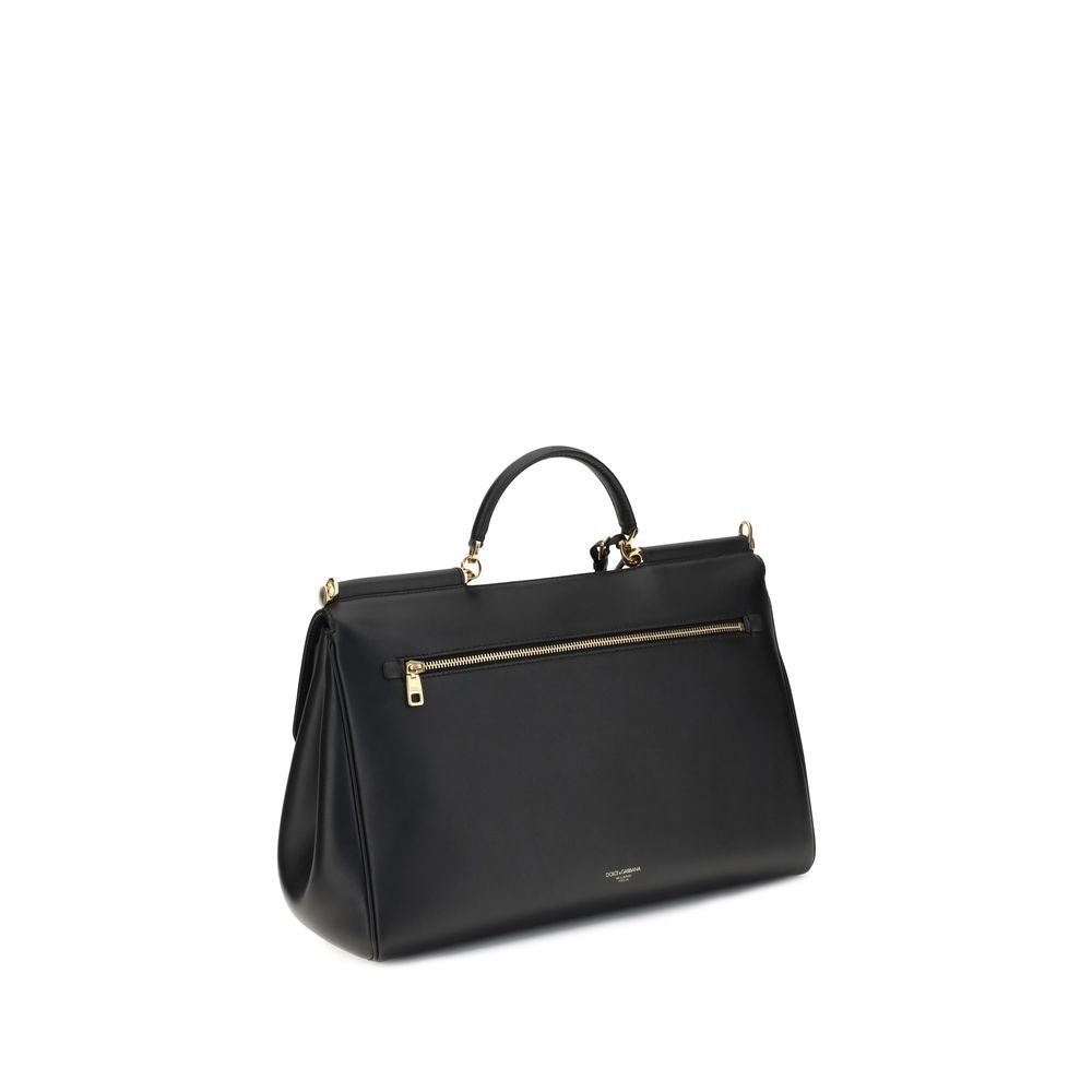 Shoulder Bag by Dolce & Gabbana for women in bos taurus calf leather black features an effortlessly chic silhouette with a secure , ample , and versatile shoulder-strap, adjustable-strap & handle for effortlessly chic everyday luxury.