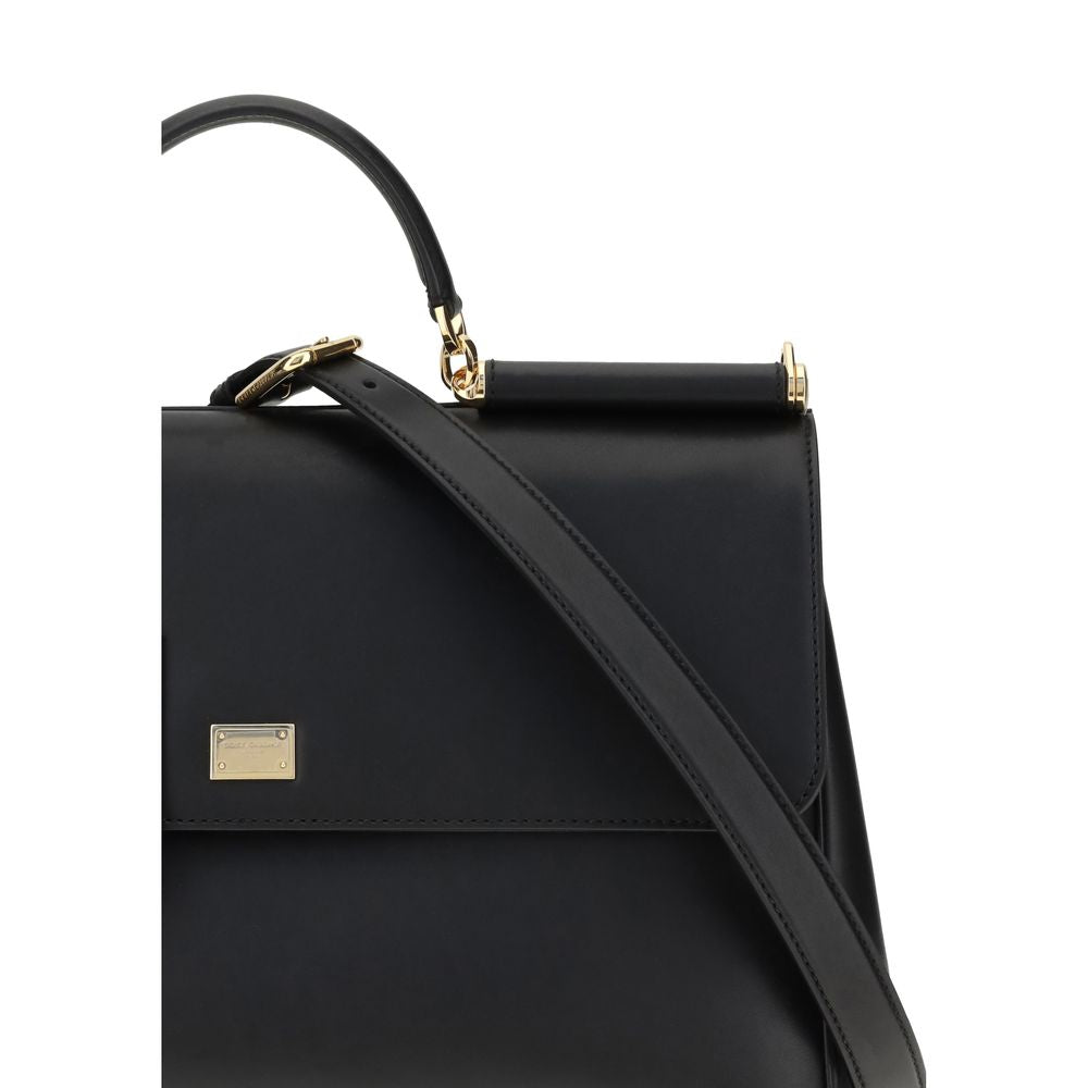 Shoulder Bag by Dolce & Gabbana for women in bos taurus calf leather black features a distinguished silhouette, showcasing a secure and distinguished with versatile shoulder-strap, adjustable-strap & handle for a distinguished finish.