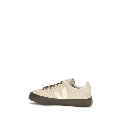 Sneakers by Veja for women in suede leather & textile beige features a chic design, perfectly showcasing the chic low-top style of this Women's Low Top Suede Leather & Textile Sneakers.