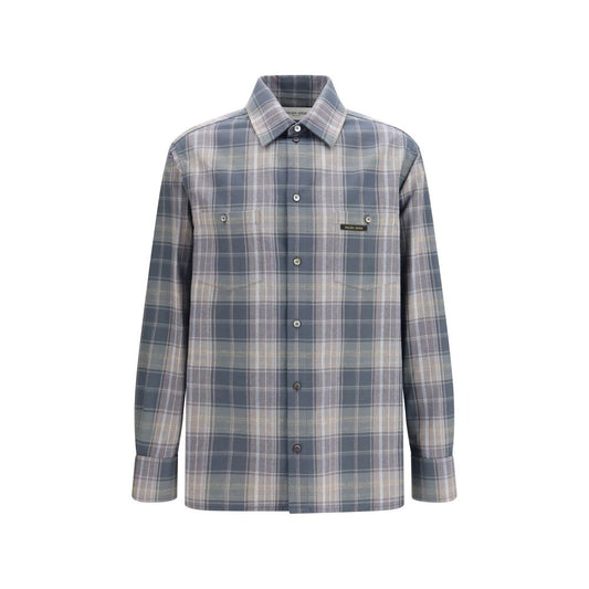Shirt by Golden Goose for men in cotton multicolor, pearl, patterned & checked showcases a sublime silhouette, artfully detailed with a sublime and long-sleeve for a sophisticated, sublime finish.