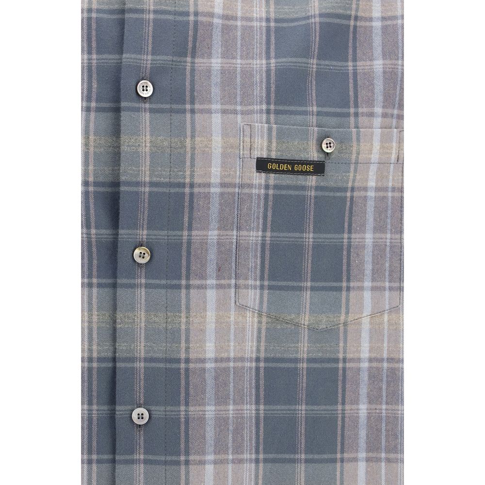 Shirt by Golden Goose for men in cotton multicolor, pearl, patterned & checked features an polished silhouette, showcasing a sophisticated and detail for a truly polished finish.