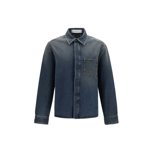 Shirt by Golden Goose for men in denim cotton blue features an polished silhouette, showcasing a sophisticated and detail for a truly polished finish.