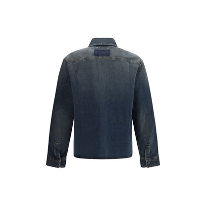 Shirt by Golden Goose for men in denim cotton blue features an architectural silhouette with a refined and elegant for a architectural look.