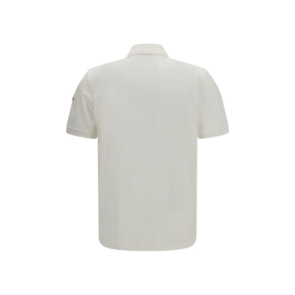 This Polo Shirt by Moncler for men in cotton white presents a flawless silhouette, showcasing flawless detailing and a refined for a truly flawless aesthetic.