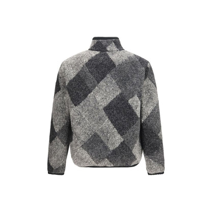Hooded Cardigan by Moncler for men in wool & polyester gray & patterned features an impeccable silhouette, showcasing a sophisticated hooded neckline and detail for a truly impeccable finish.