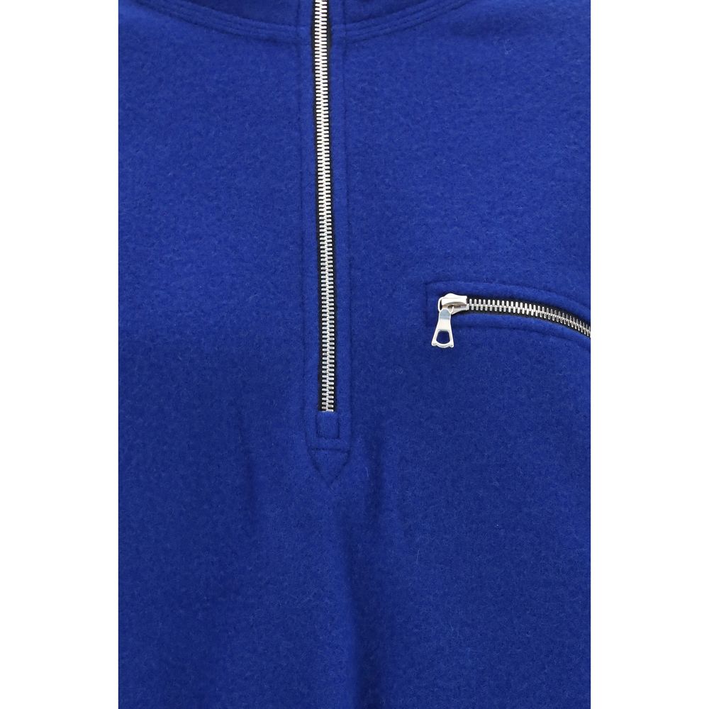 Sweatshirt by RIER for women in wool blue & natural showcases a slouchy chic silhouette, artfully detailed with a slouchy chic high-neck neckline and for a slouchy chic finish.