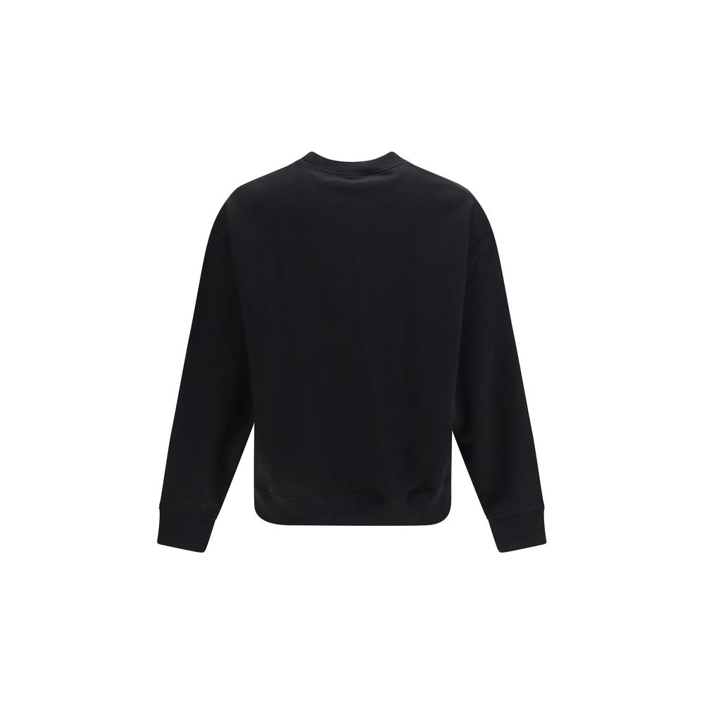 Sweatshirt by Palm Angels for men in cotton black presents a smart casual silhouette, featuring a smart casual crew neckline and for a sophisticated look.