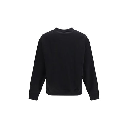 Sweatshirt by Palm Angels for men in cotton black presents a smart casual silhouette, featuring a smart casual crew neckline and for a sophisticated look.