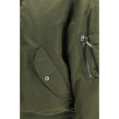 Bomber Jacket by Dsquared² for men in nylon polyester satin bicolour features an on trend silhouette, showcasing refined pockets and a sophisticated for a truly on trend finish.