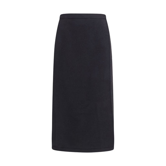 Skirt by RIER for women in wool black & natural features an tailored silhouette, artfully capturing the essence of Women's Wool Midi Skirt in a sophisticated midi.