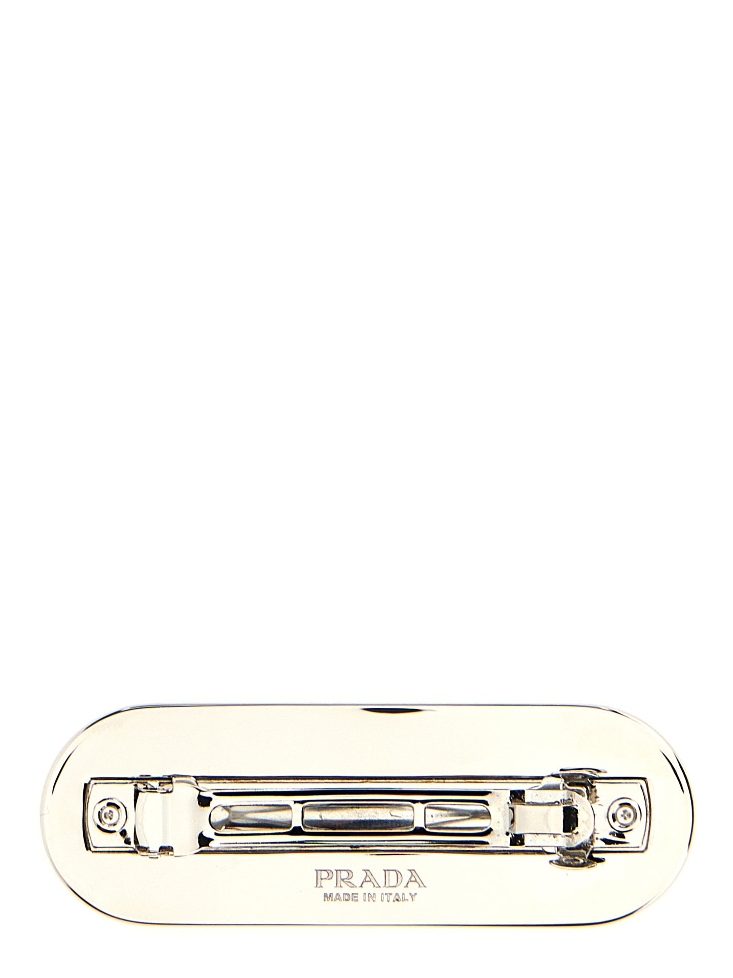 Prada Black Stainless Steel Hair Clip