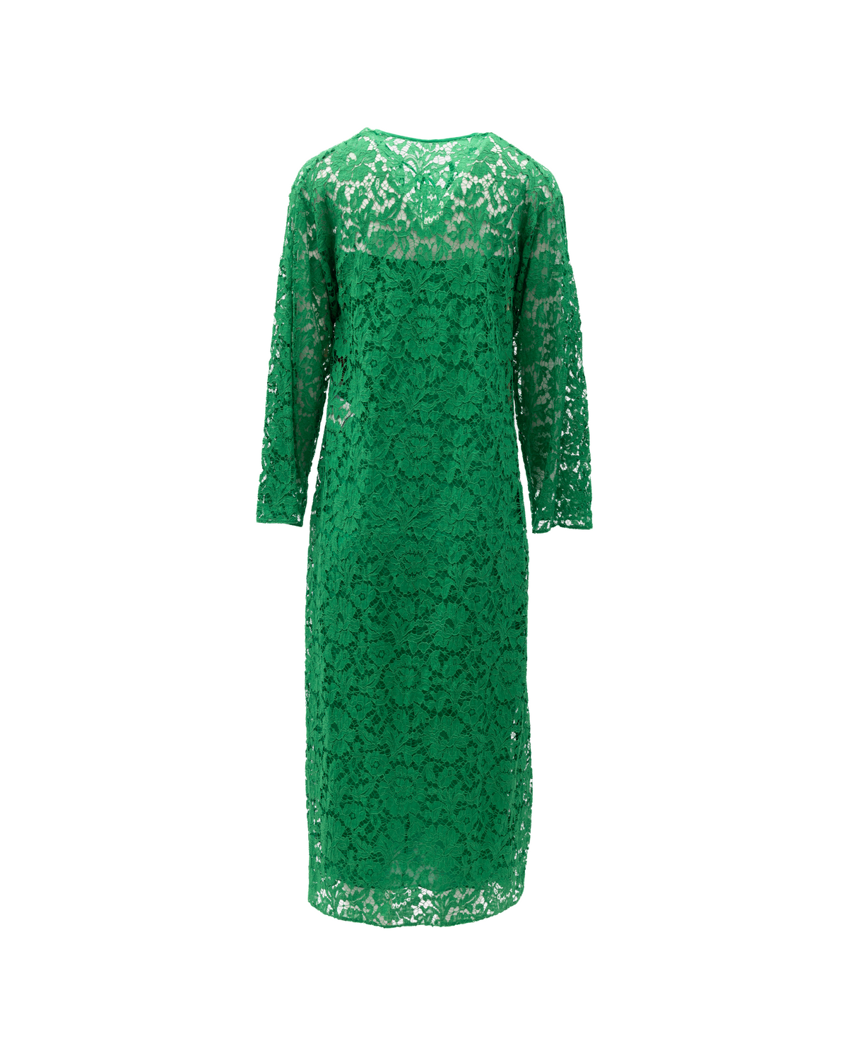Valentino Garavani Women's Cocktail Long-Sleeve Lace Dress - Green