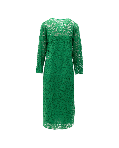 Valentino Garavani Women's Cocktail Long-Sleeve Lace Dress - Green