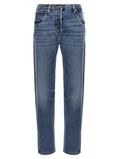 Prada Blue Cotton Straight-Leg Jeans