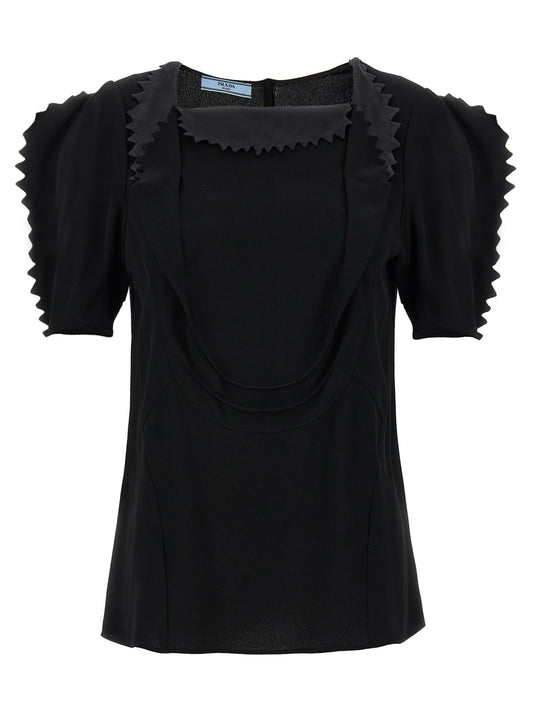 Prada Black Viscose Tank Tops